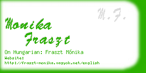 monika fraszt business card